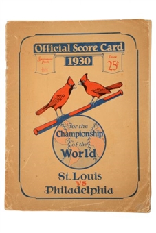 1930 World Series Program St. Louis vs Philadelphia: St Louis Version